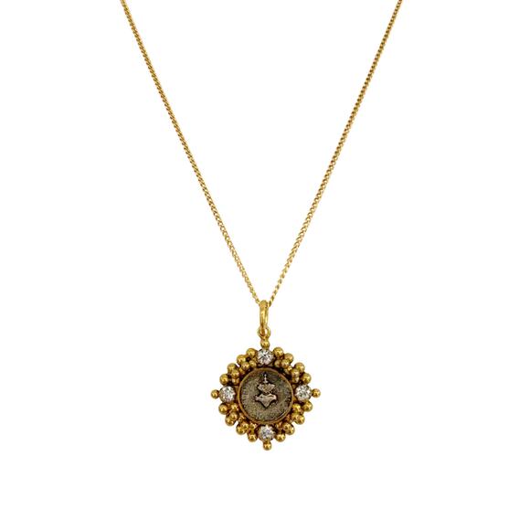 VIRGINS SAINTS & ANGELS VSA Petite Cloister Charm Sacred Heart Necklace in Gold - Picture 1 of 8